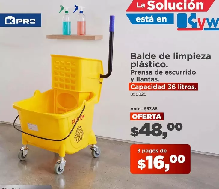 Balde de limpieza plástico.