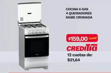 COCINA A GAS 4 QUEMADORES