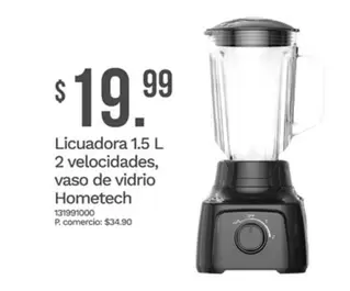Licuadora 1.5 L 2 velocidades, vaso de vidrio