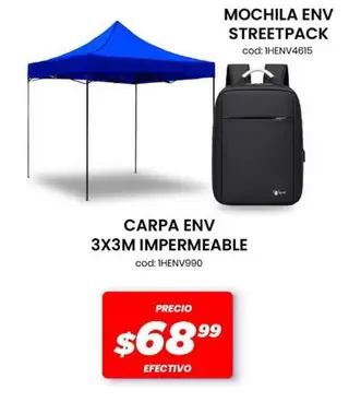 CARPA ENV 3X3M IMPERMEABLE cod: 1HENV990