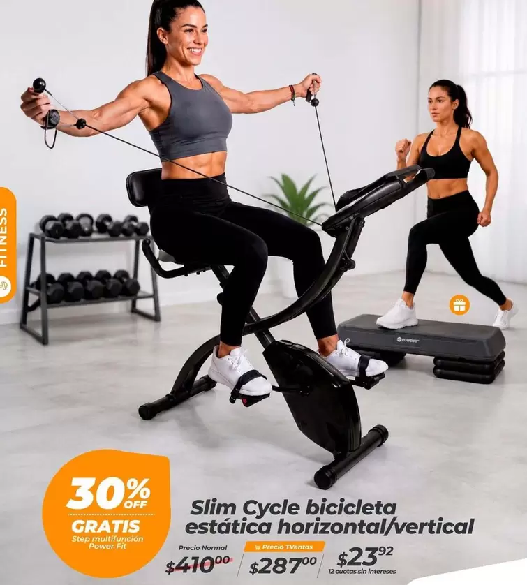 Slim Cycle bicicleta estática horizontal/vertical