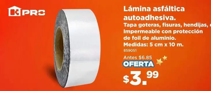 Lámina asfáltica autoadhesiva