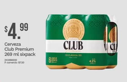 Cerveza Club Premium 269 ml sixpack