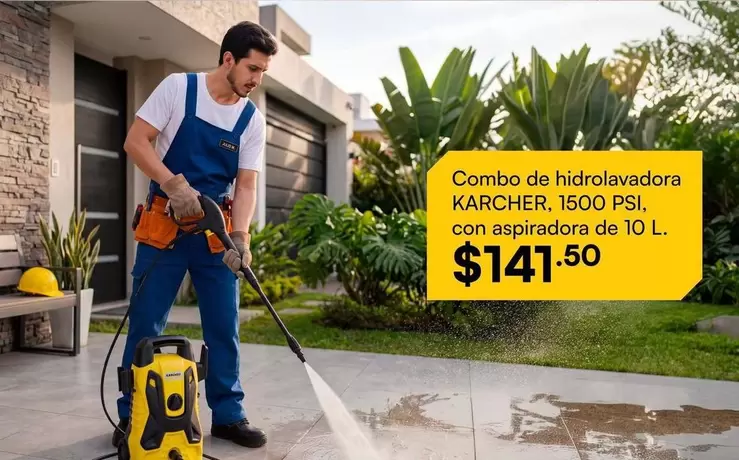 Hidrolavadora, con aspiradora