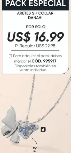 ARETES S + COLLAR DANAHI CÓD. 995917