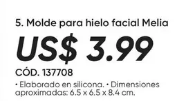 Molde para hielo facial 137708