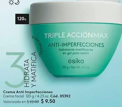 Ésika - Crema Anti Imperfecciones 120 g / 4.23 oz. Cód. 05392