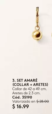 3. SET AMARÉ (COLLAR + ARETES) Cód. 35190