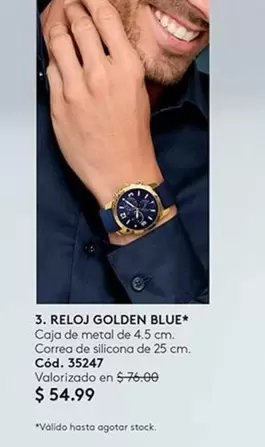 Corréa - 3. RELOJ GOLDEN BLUE* Cód. 35247