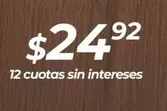 12 cuotas sin intereses