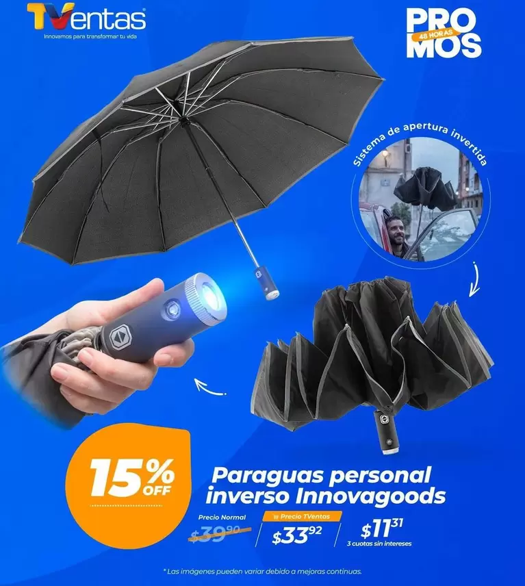 Pro - Paraguas personal inverso