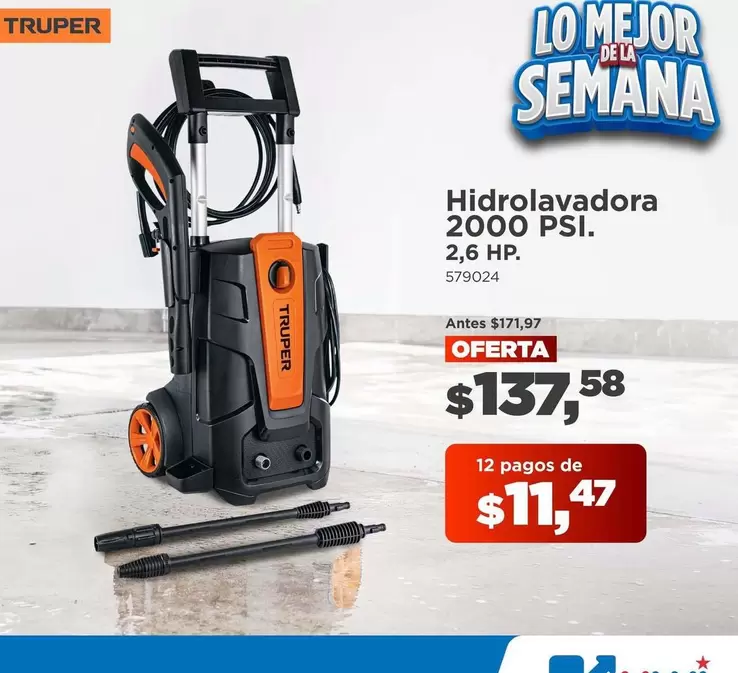 HP - Hidrolavadora 2000 PSI. 2,6 . 579024
