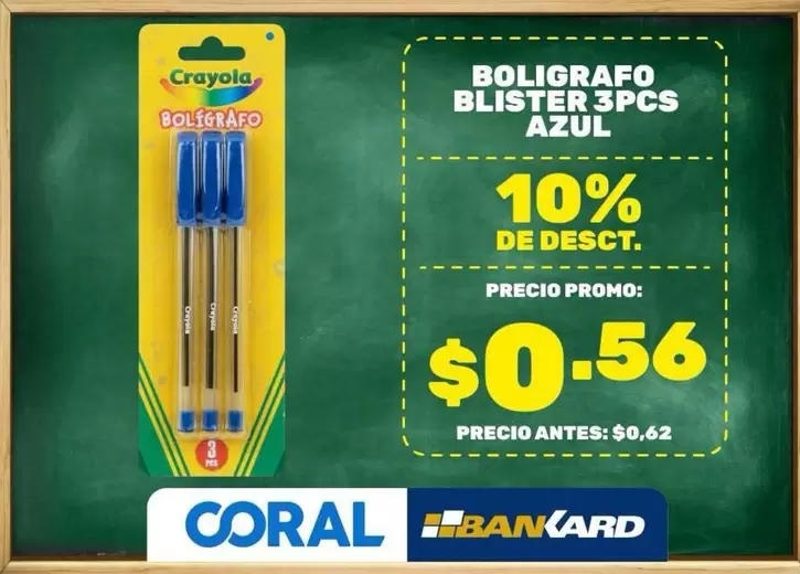 Azul - BOLIGRAFO BLISTER 3PCS AZUL