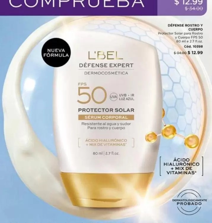 L'bel - DEFENSE EXPERT DERMOCOSMÉTICA PROTECTOR SOLAR SERUM CORPORAL