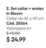 Set collar + aretes Cód. 35564