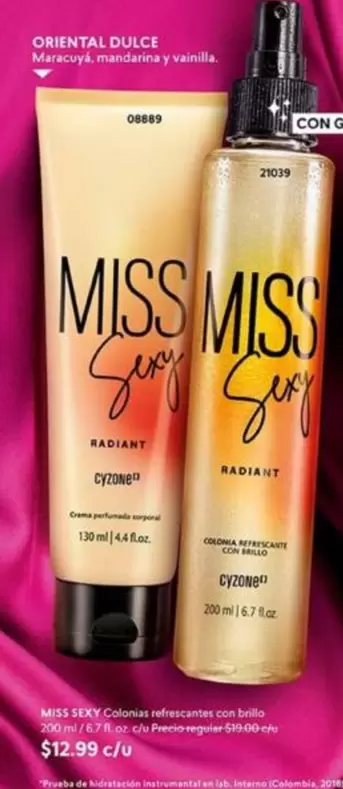 Colombia - MISS SEXY Colonia refrescante con brillo 200 ml / 6.7 fl.oz