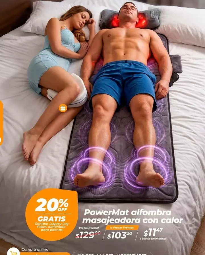 PowerMat masajeadora con calor