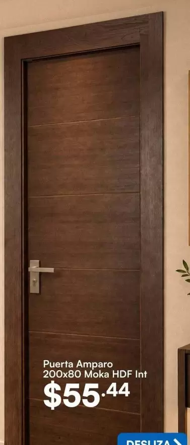 Puerta Amparo 200x80 Moka HDF Int