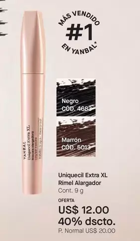 Yanbal - Uniquecil Extra XL Rímel Alargador
