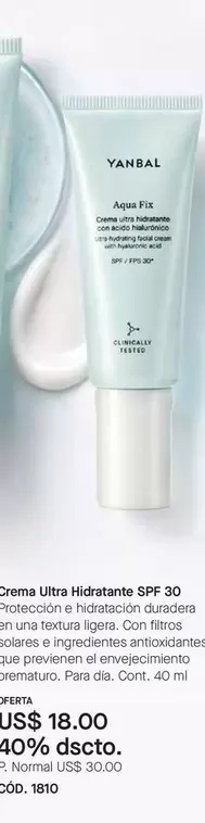 Yanbal - Crema Ultra Hidratante SPF 30