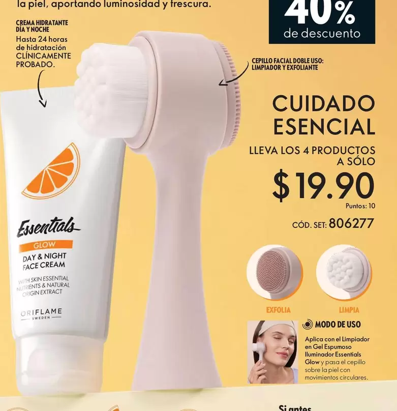 Oriflame - CUIDADO ESENCIAL LLEVA LOS 4 PRODUCTOS A SÓLO CÓD. SET. 806277