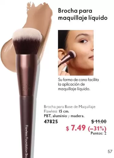 facilita - Brocha para maquillaje líquido