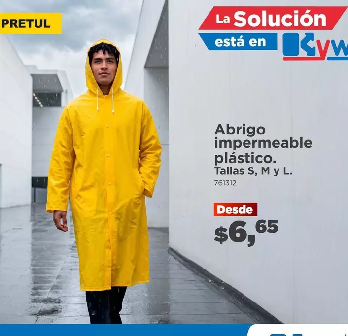 Abrigo impermeable plástico