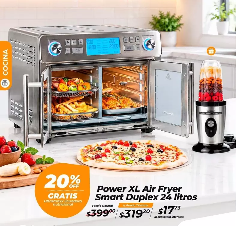 Nutricional - Power XL Air Fryer Smart Duplex 24 litros