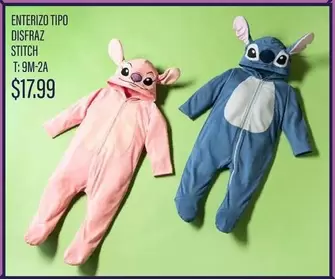 stitch - ENTERIZO TIPO DISFRAZ STITCH T: 9M-2A