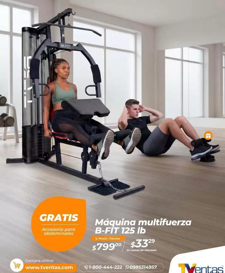 Máquina multifuerza B-FIT 125 lb
