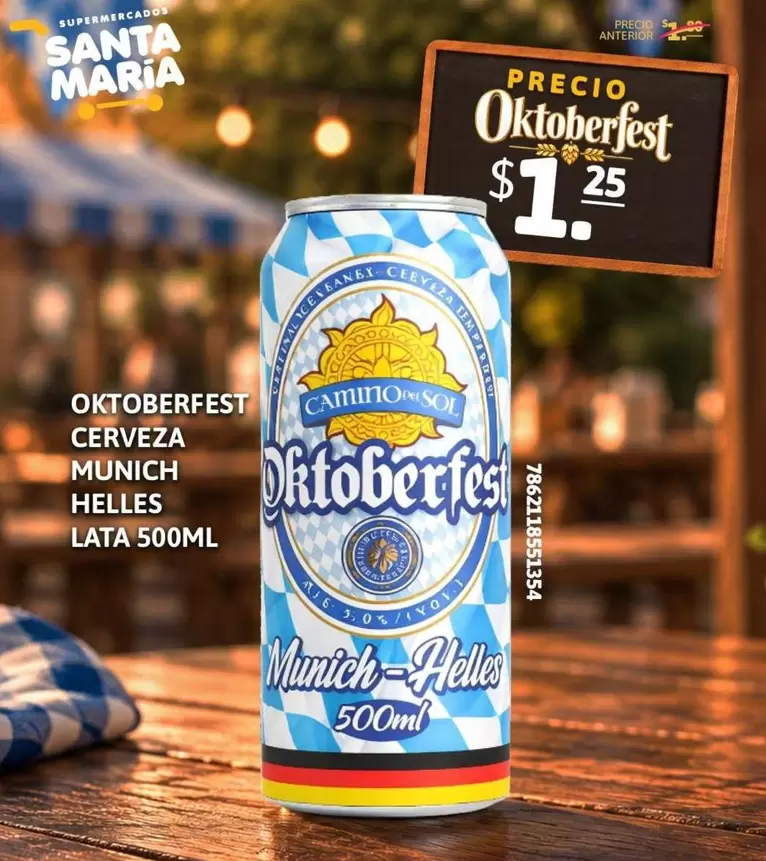 María - Oktoberfest Cerveza Munich Helles Lata 500ml