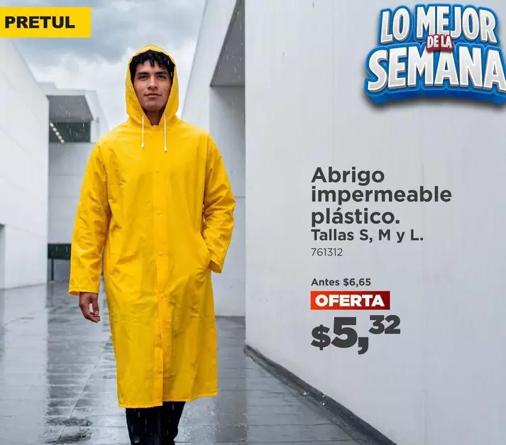 Abrigo impermeable plástico