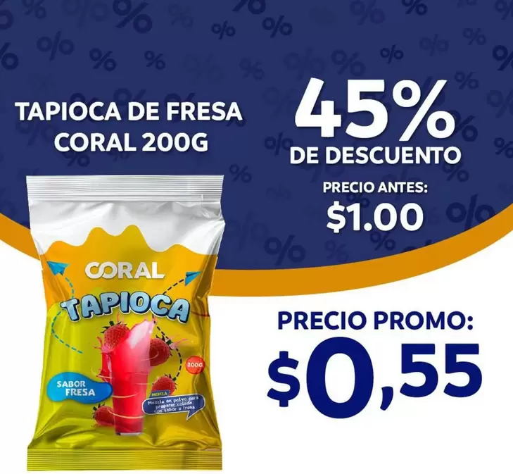TAPIOCA DE FRESA CORAL 200G