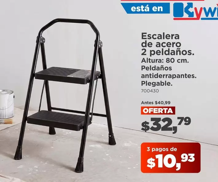 Escalera de acero 2 peldaños. 700430