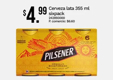 Pilsener - Cerveza lata 355 ml sixpack 242893000