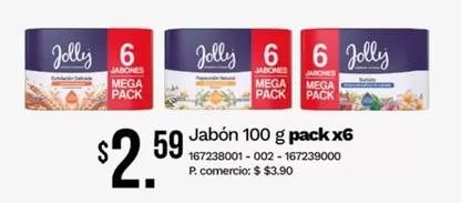 Jabón 100 g pack x6