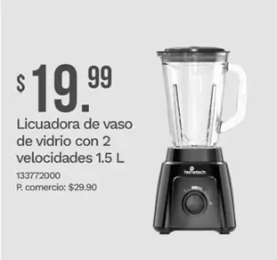 Licuadora de vaso de vidrio con 2 velocidades 1.5 L 133772000