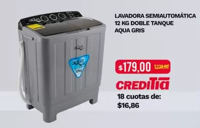 LAVADORA SEMIAUTOMÁTICA 12 KG DOBLE TANQUE