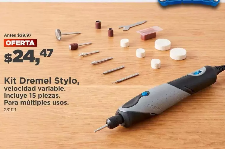 Kit Dremel Stylo, velocidad variable. Incluye 15 piezas. Para múltiples usos.