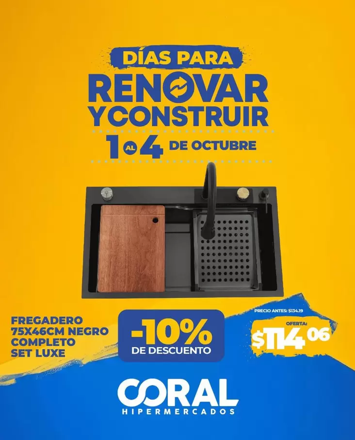 Negro - FREGADERO 75X46CM NEGRO COMPLETO SET LUXE