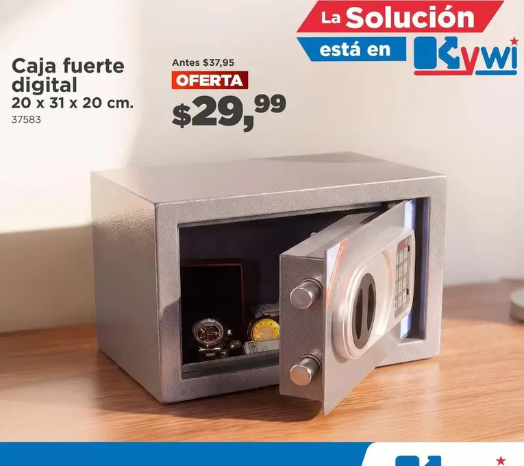 Caja fuerte digital 20 x 31 x 20 cm. 37583