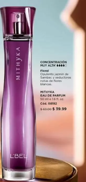L'bel - MITHYKA EAU DE PARFUM 50 ml e 1.6 fl. oz. Cód. 08192