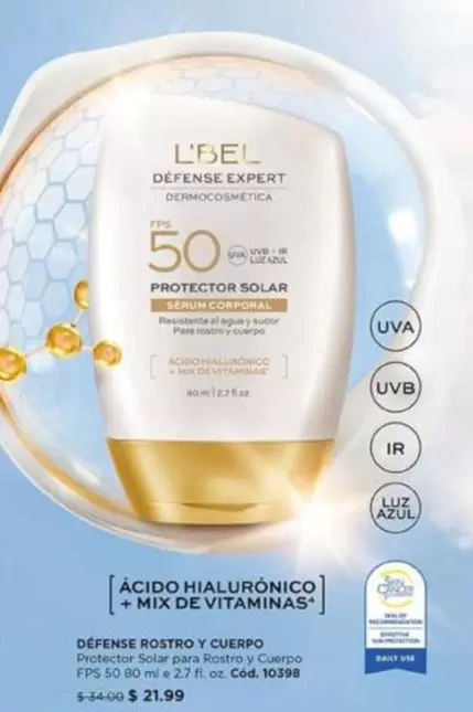 L'bel - Protector Solar Sérum Corporal FPS 50