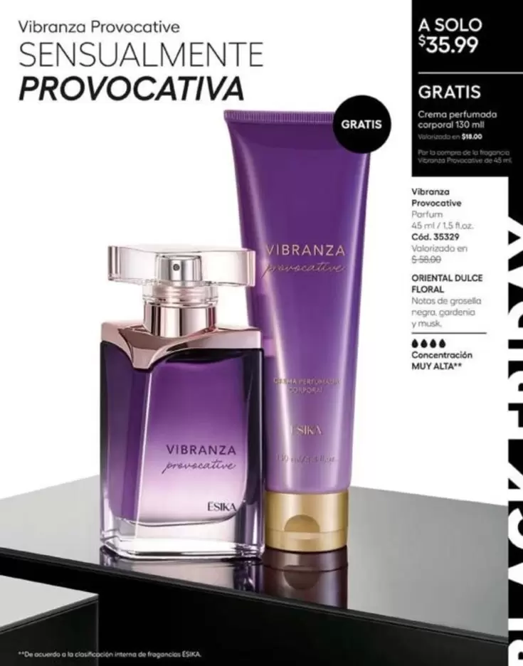 Ésika - Vibranza Provocative Perfume + Crema corporal