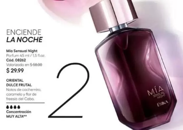 Flor - Mia Sensual Night Parfum 45 ml / 1.5 fl.oz. Cód. 08262