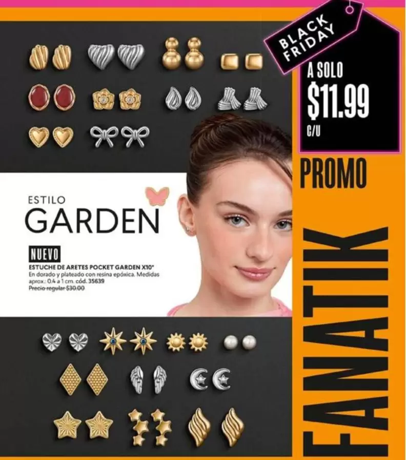 Estuche de aretes pocket Garden