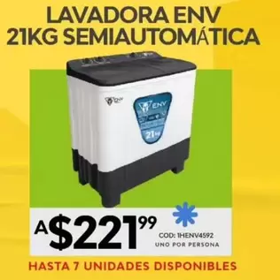 uno - LAVADORA ENV 21KG SEMIAUTOMÁTICA