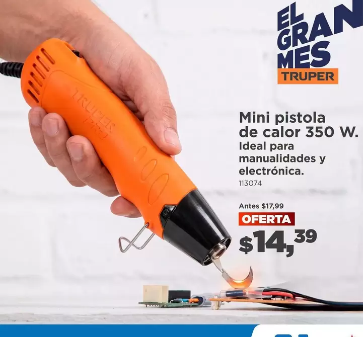 Pro - Mini pistola de calor 350 W.