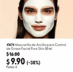 41674 Mascarilla de Arcilla para Control de Grasa Facial Pure Skin