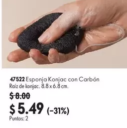 47522 Esponja Konjac con Carbón